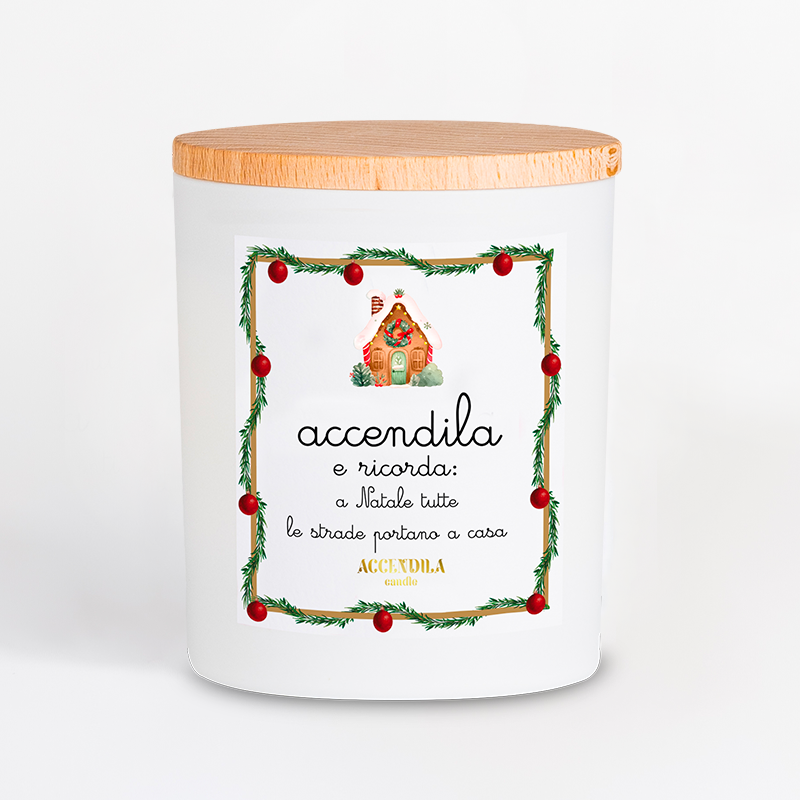 Candela Accendila Xmas tutte le strade portano a casa