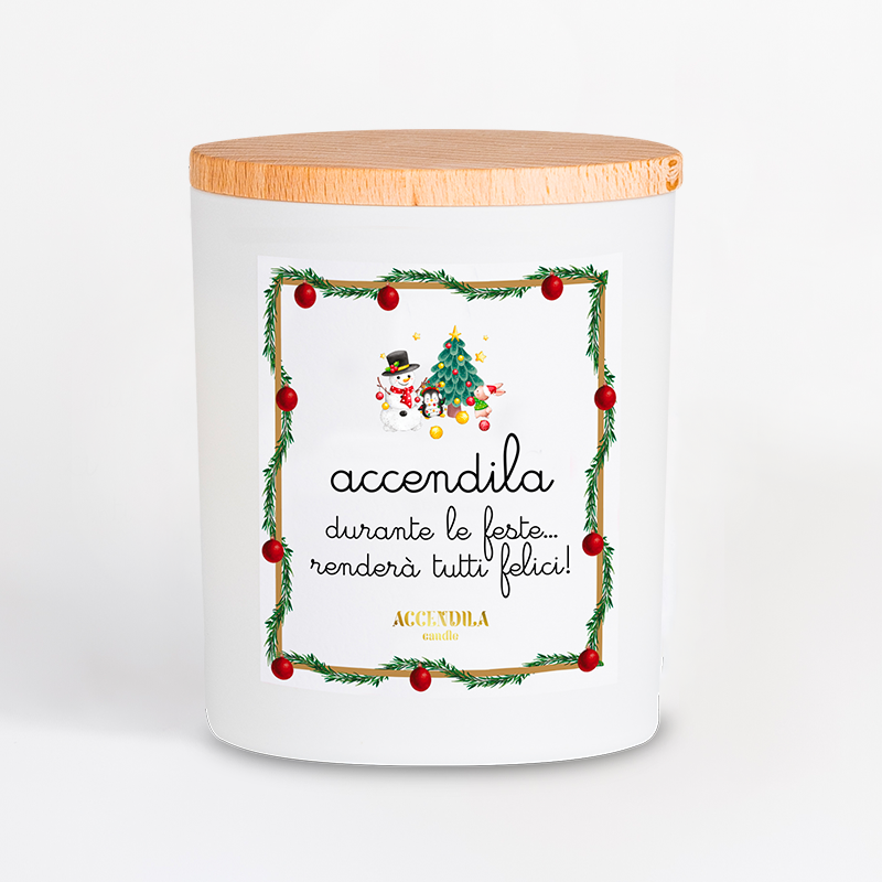 Candela Accendila Xmas tutti felici