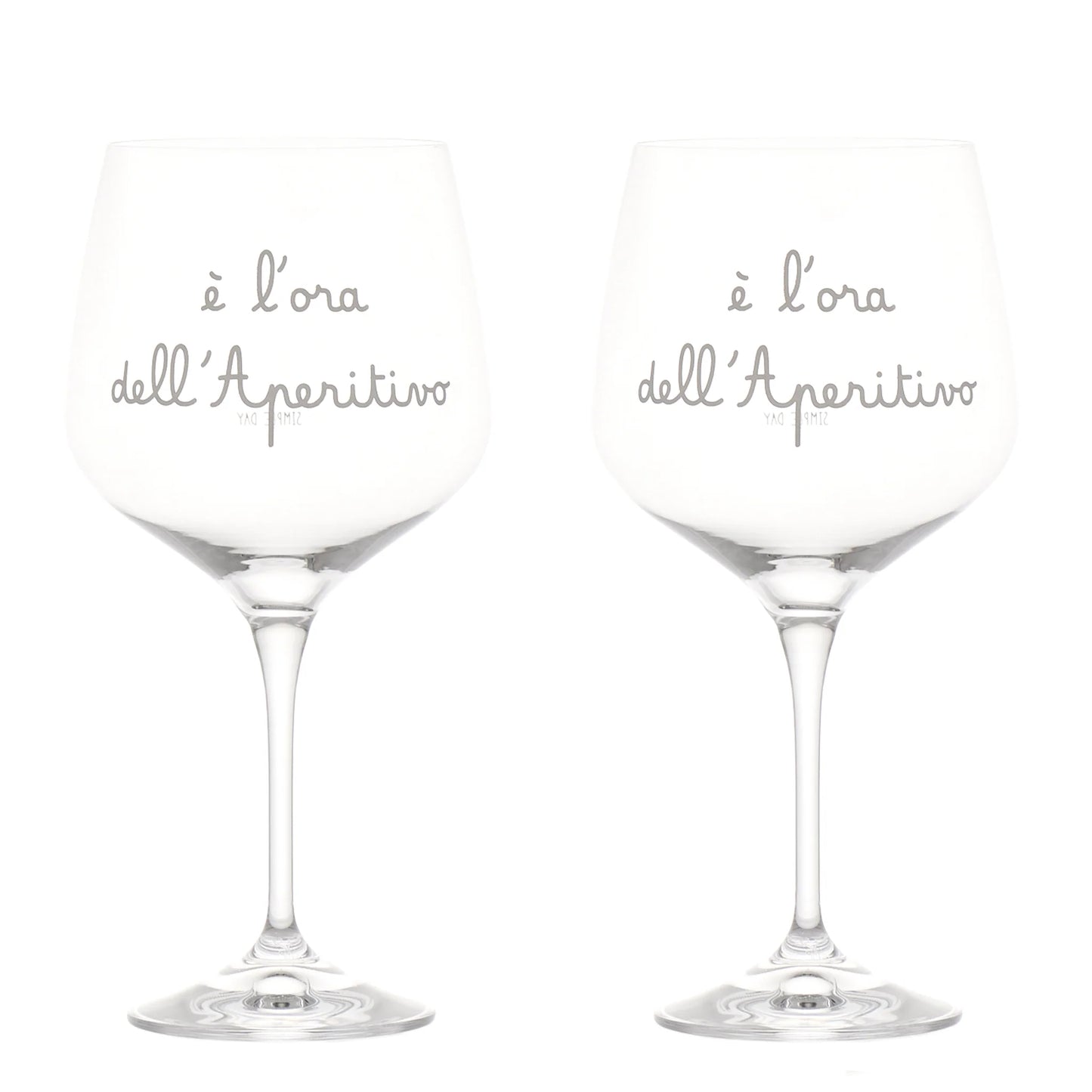 Set 2 calici cocktail "È l'ora dell'aperitivo"