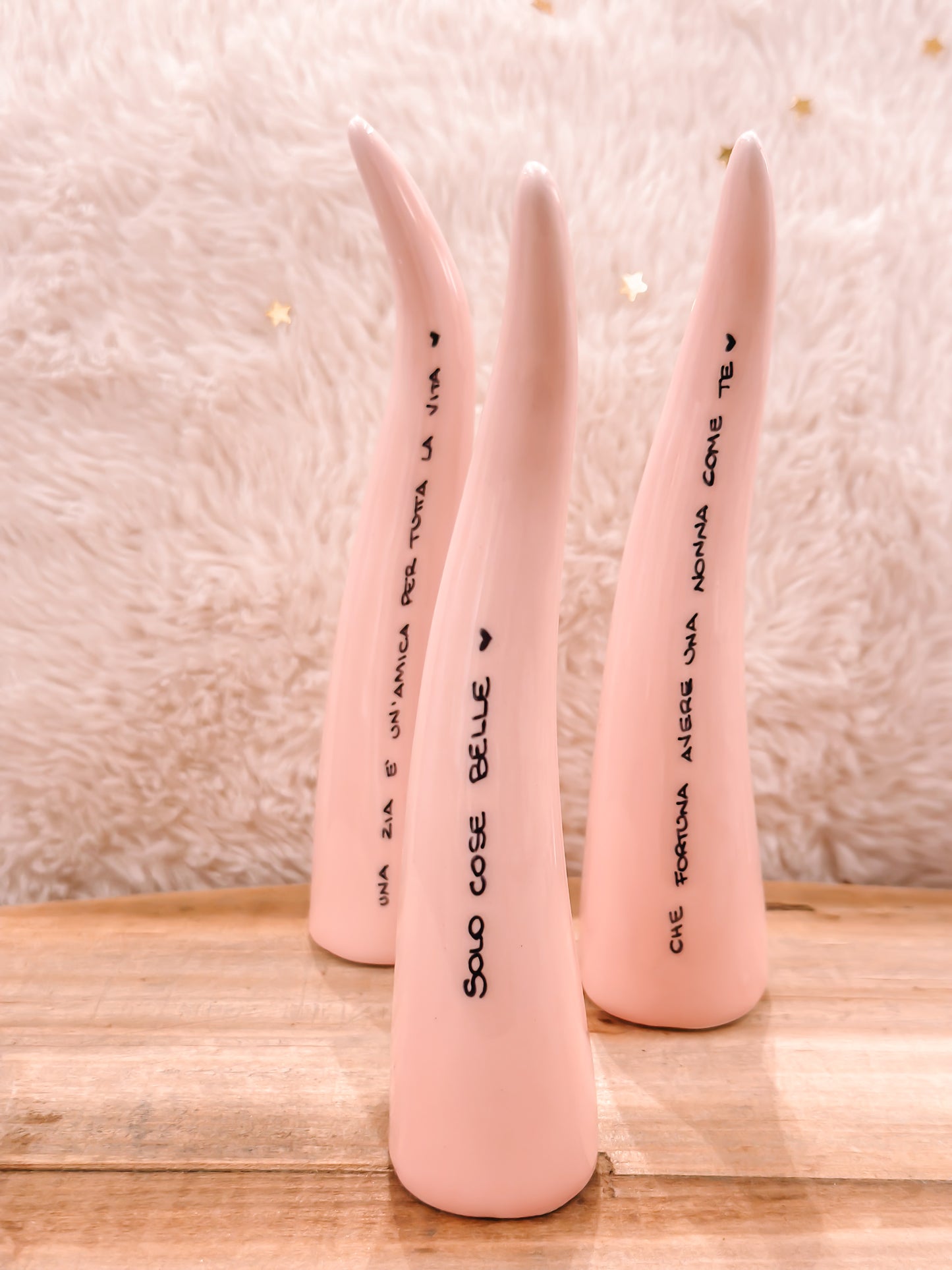 Corno da appoggio con dedica