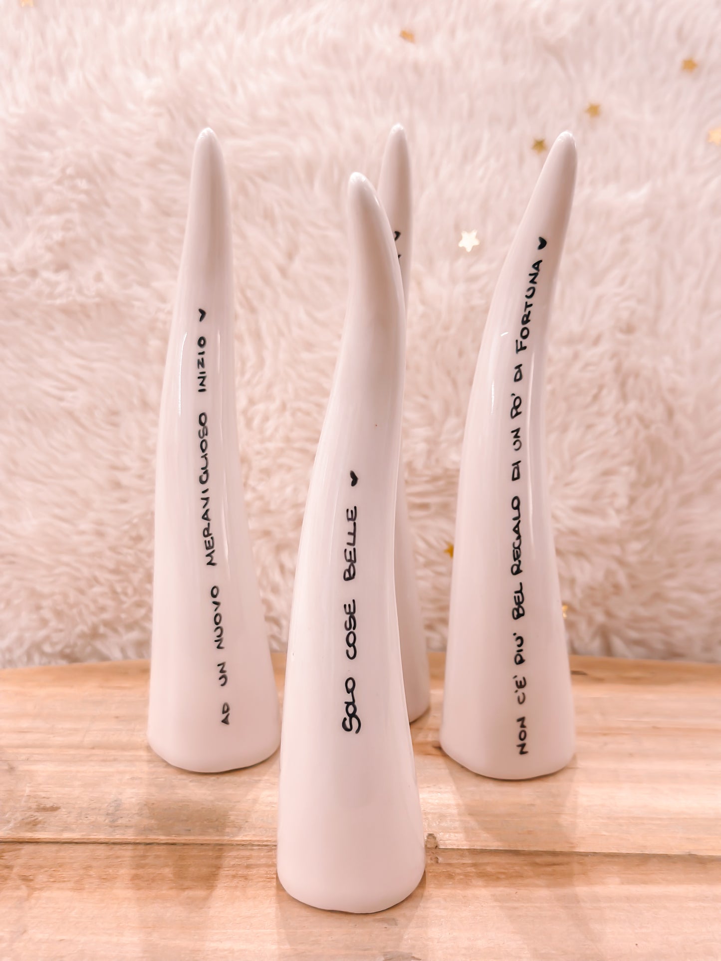 Corno da appoggio con dedica