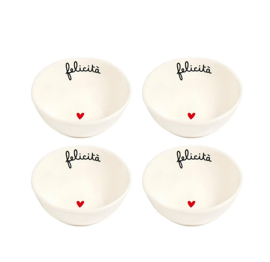 Set 4 ciotoline piccole (felicità)