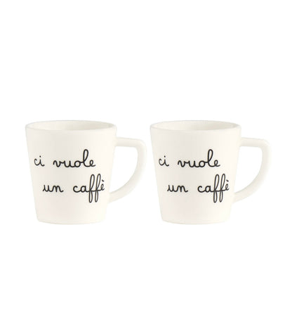 Set 2 tazzine espresso Ci vuole un caffè