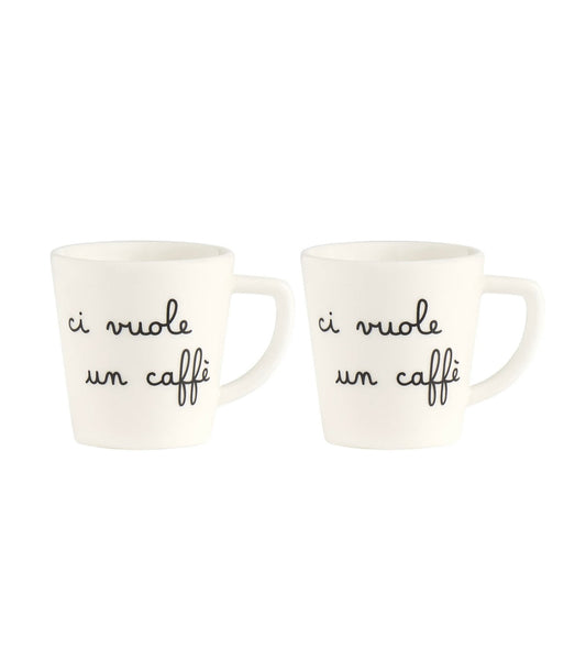 Set 2 tazzine espresso Ci vuole un caffè