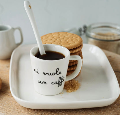 Set 2 tazzine espresso Ci vuole un caffè