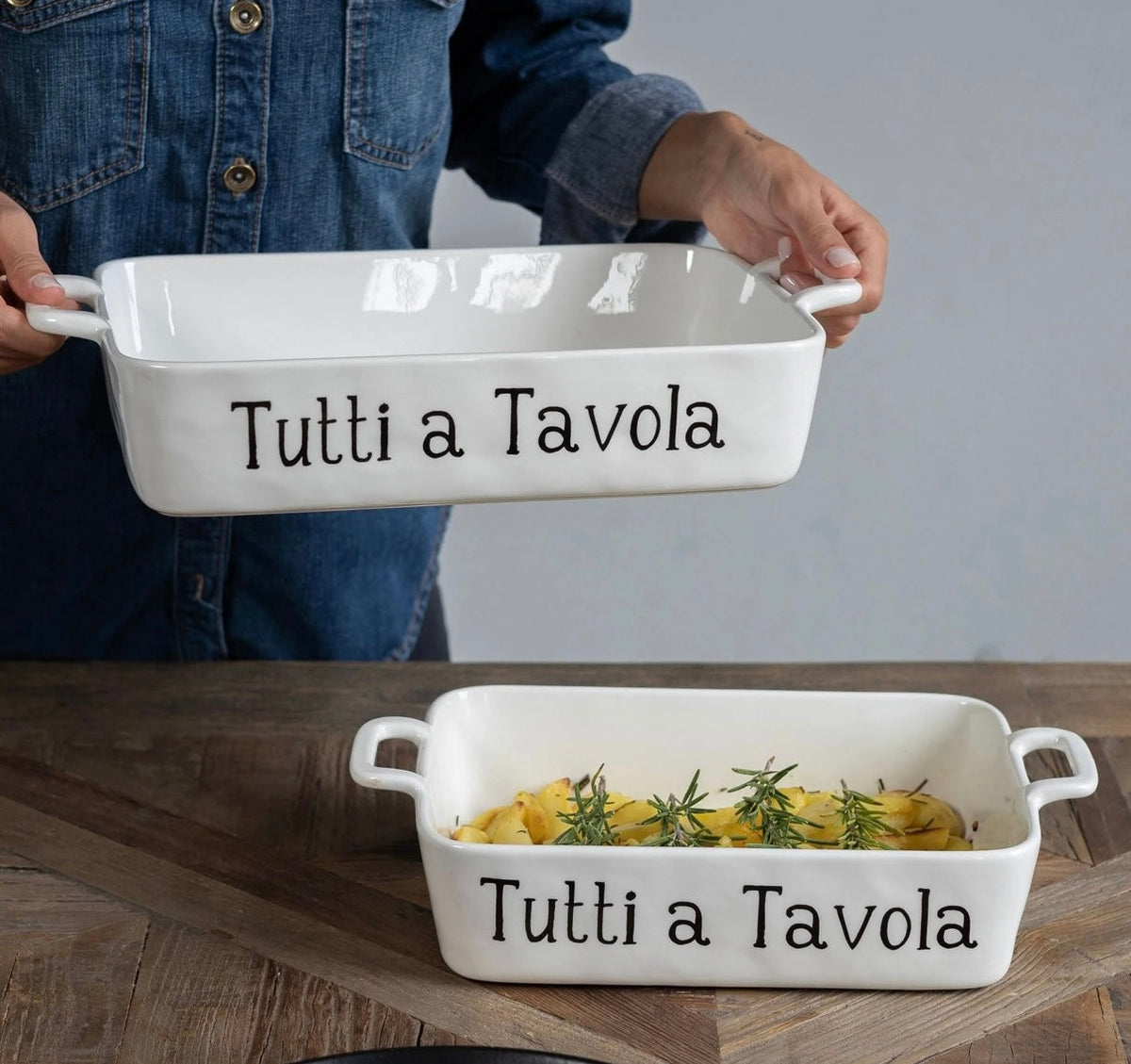 Pirofila con scritta piccola