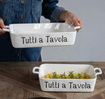 Pirofila con scritta piccola