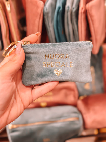 Portamonete con dedica