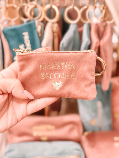 Portamonete con dedica