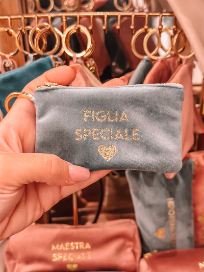 Portamonete con dedica