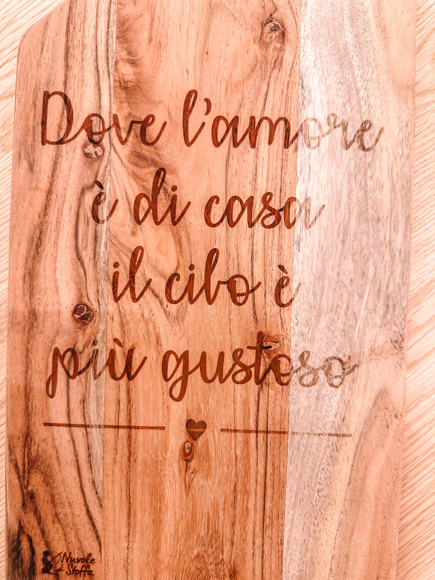 Tagliere "Dove l'amore è di casa il cibo è più gustoso"