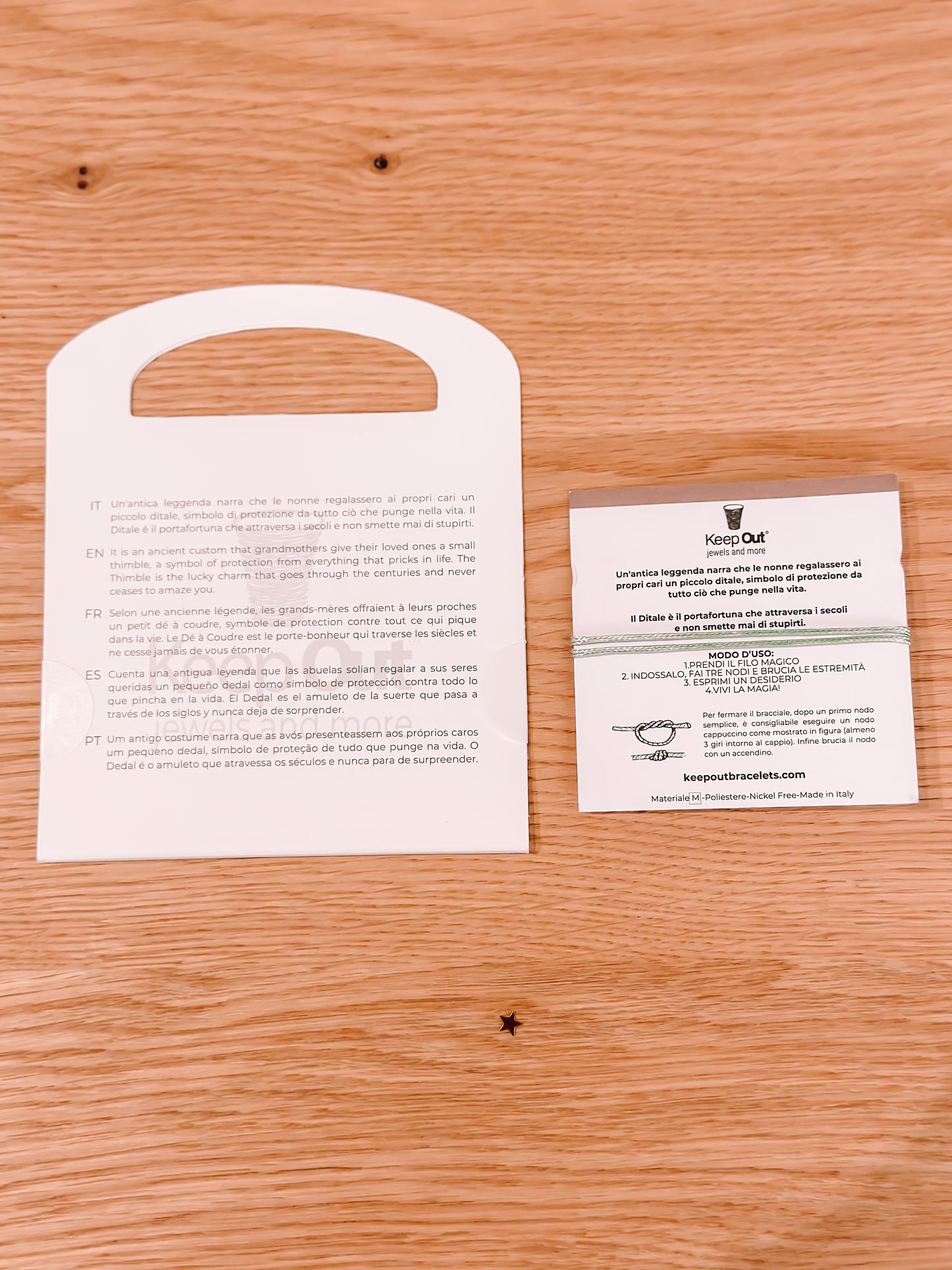 Braccialetto filo magico stella