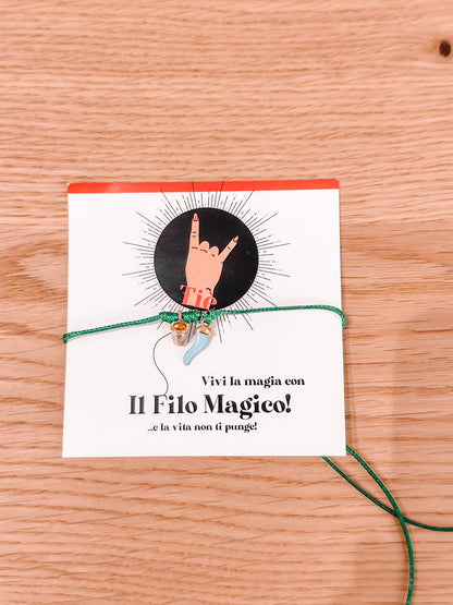 Bracciale filo magico corno colorato