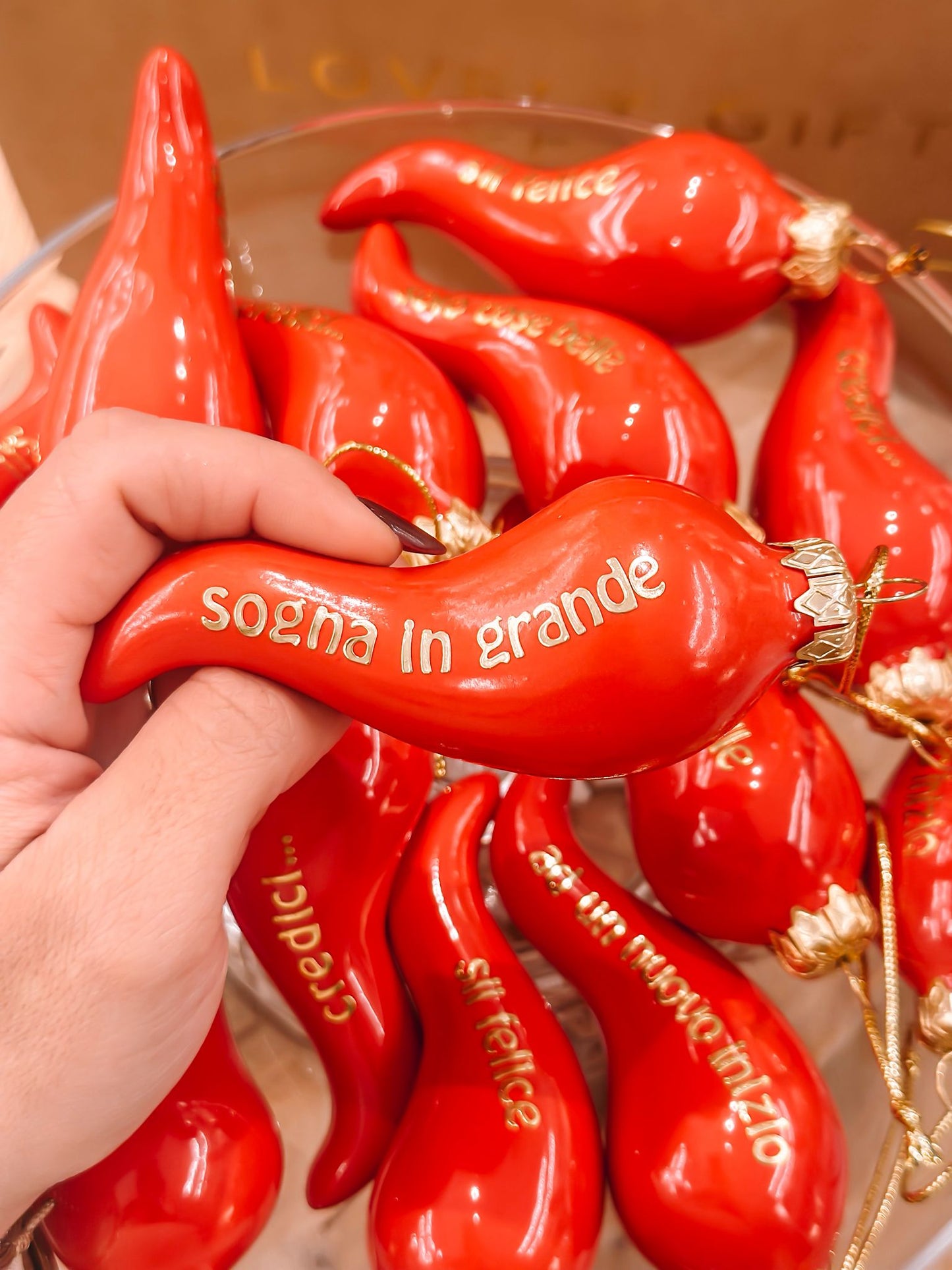 Corno da appendere con dedica