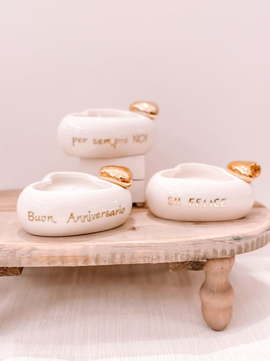 Candela a cuore con dedica