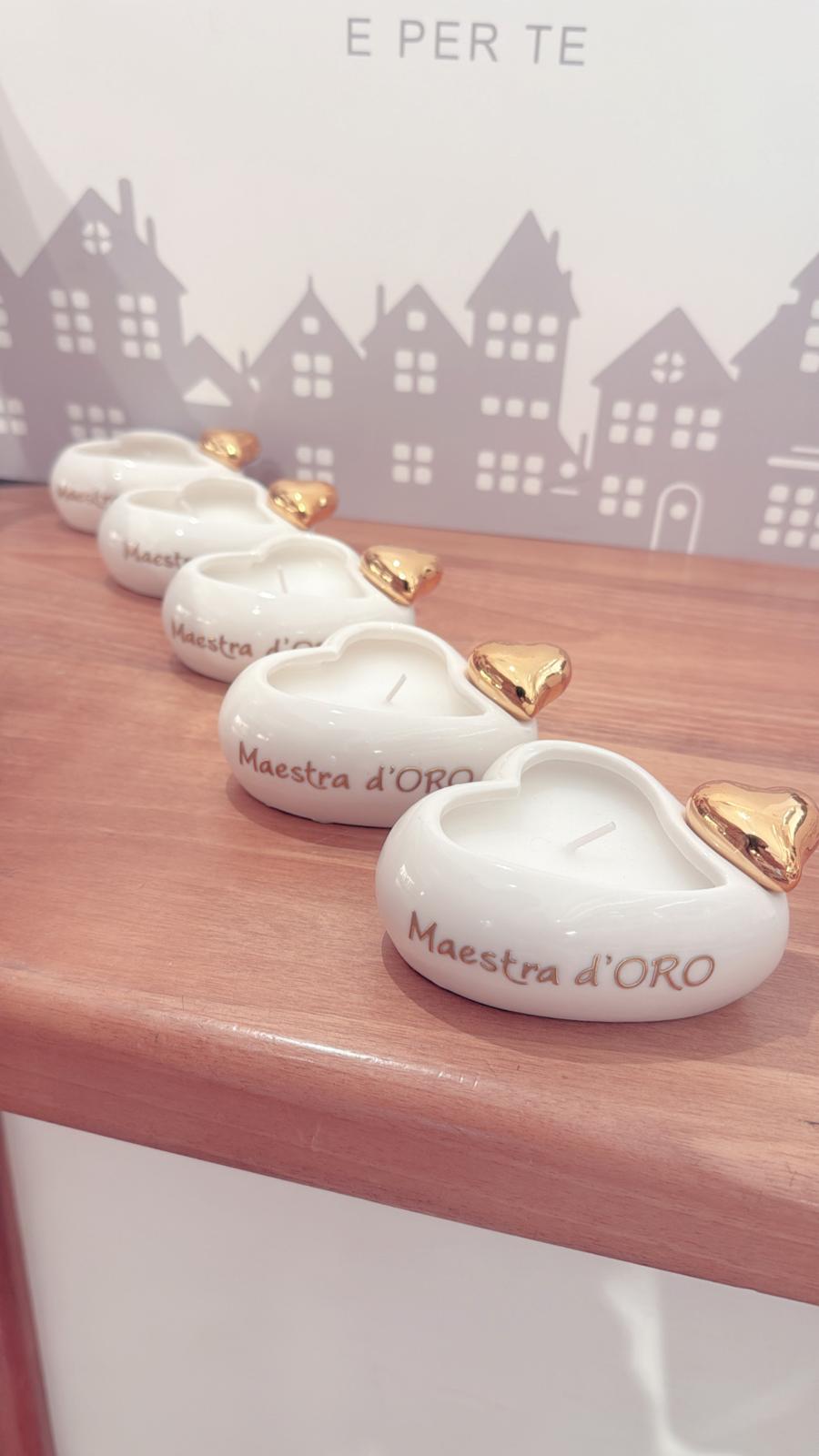 Candela a cuore con dedica