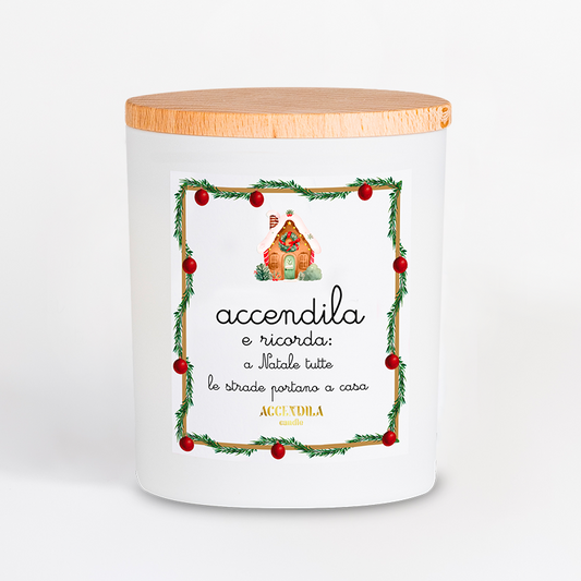 Candela Accendila Xmas tutte le strade portano a casa