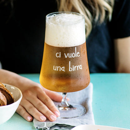 Set 2 bicchieri birra "Ci vuole una birra"