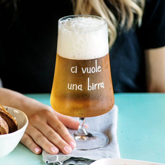 Set 2 bicchieri birra "Ci vuole una birra"