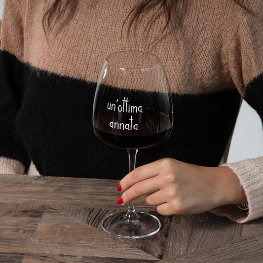 Set 2 calici vino "Un'ottima annata"