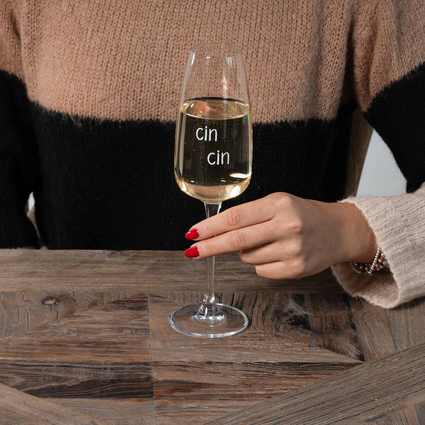 Set 2 calici flute "Cin Cin"